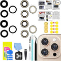 LEAFE for iPhone 16 Pro/iPhone 16 Pro Max Camera Lens Replacement | 2 Set OEM Original Back Rear Camera Lens Glass Replacement Kit for iPhone 16 Pro/16 Pro Max with Pre-Installed Adhesive by LEAFE