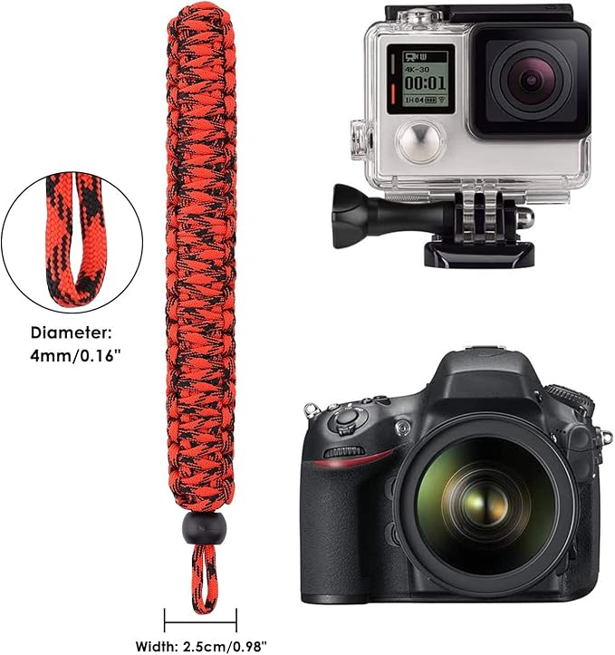 MoKo Paracord Nylon Braided Camera Hand Grip Strap for Video Camcorder/Binoculars/Nikon/Canon/Sony/SLR/DSLR Digital Camera - Image 2