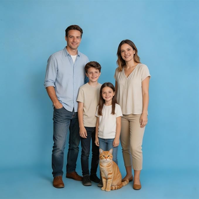 Blue Seamless Paper Backdrop, Blue Backdrop Paper 107" x32.8' | Heavyweight matte paper with non-reflective surface for portraits, product photos, videos and studio photography. - Image 3