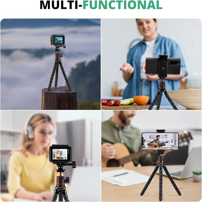 AKASO Flexible Selfie Stick Tripod for Action Camera Shooting Video Vlog | Compatible with AKASO EK7000/Brave 4/EK7000 Pro/Brave 7 LE/Brave 7/GoPro Hero 13/12/11/10/ 9/Max/DJI Osmo Action 5/4/3 - Image 6