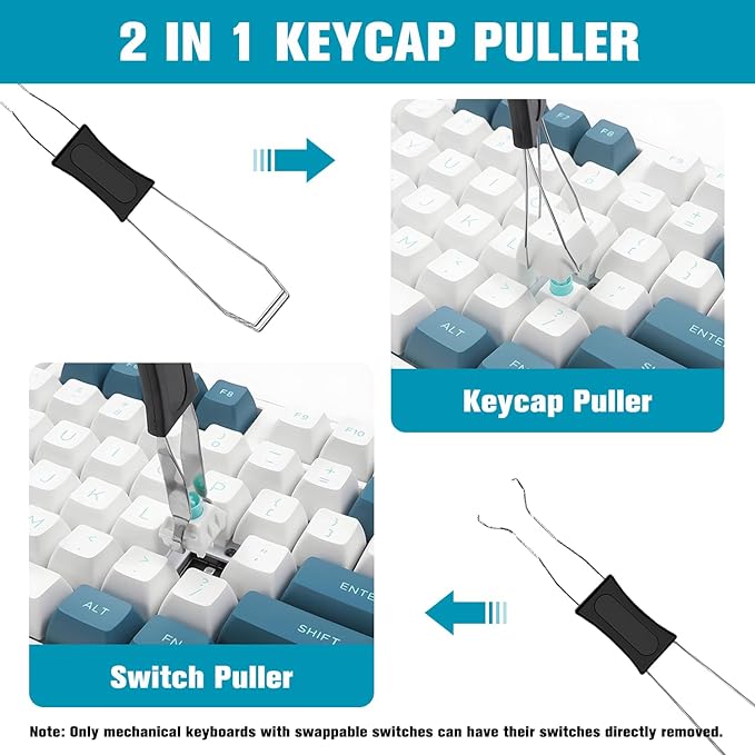 6PCS Keyboard Brush Cleaner Kit with Keycap Puller & Switch Puller, PP Handle Nylon Small Space Dust Removal Anti Static Brush for Computer Keyboard Electrical Appliance Seam Motherboard Camera - Image 3