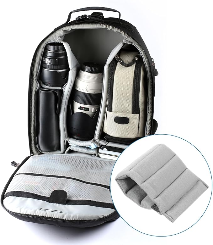 PATIKIL 4Pcs 10"x5" Shockproof Camera Bag Inserts Separator Pad Gray | Protective Lens for Nikon Camera DSLR Protect Bag Organizer Universal Divider Cushion, Camera Bag Divider - Image 6