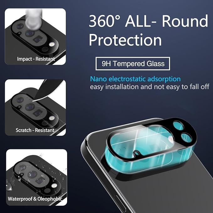 IMBZBK 3 Pack Screen Protector for Google Pixel 10 Pro, Tempered Glass | 9H+ Hardness, Military Grade Shatterproof, Case Friendly, Bubble Free Auto-Dust Removal, with 3 Camera Lens Protectors - Image 6