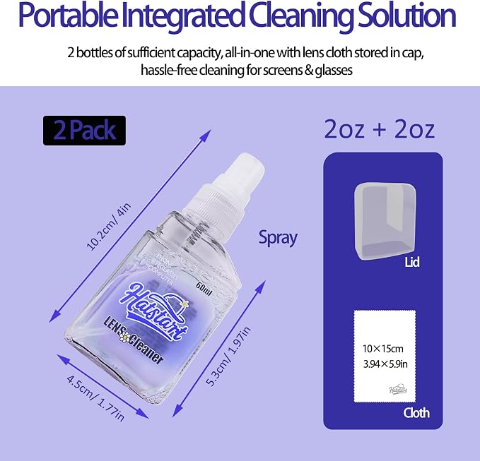 2 Pcs Car Screen Cleaner, Blue | Electronic Touch Screens Cleaning Kit, For LCD Display TV Laptop Computer Tablet PC Flat Screens - Image 3