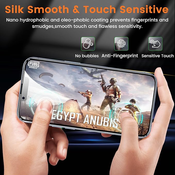 Lesakit 3+3 Pack Privacy Screen Protector for iPhone 16e 6.1-Inch with 3 Pack Camera Lens Protector, Anti Spy Tempered Glass Film 9H Hardness Bubble Free Case Friendly - Image 7