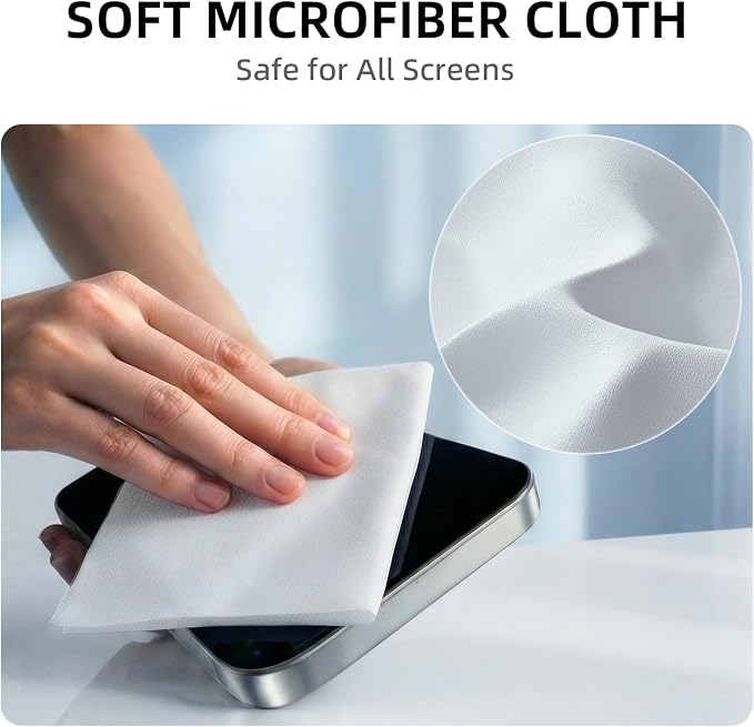 llano Lens Cleaning Cloth, Screen Cleaning Cloth 10 Pack (23cm x 23cm) | Nano Fiber Cloth for Camera Lenses, Smartphone Screens, Tablets, Computer Monitors, Vacuum-Packed and Reusable - Image 3