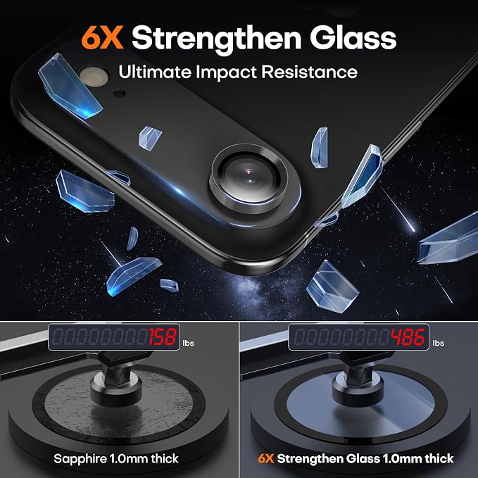 for iPhone Air Camera Lens Protector-Black | Aluminum Alloy, Tempered Glass Camera Cover, Nano Reinforced Adhesive, Accessories, Anti-Drop, Anti-Scratch, Case Friendly - Image 6