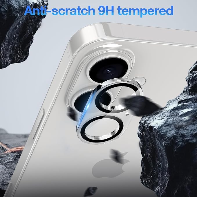 WHPXJY 2025 New Upgrade for 3 pack iPhone 17 Camera Lens Protector-Tempered Glass Cover, 9H+ Shatterproof/Anti-scratch/Maintains Original Clarity/Easy to Install - Image 3
