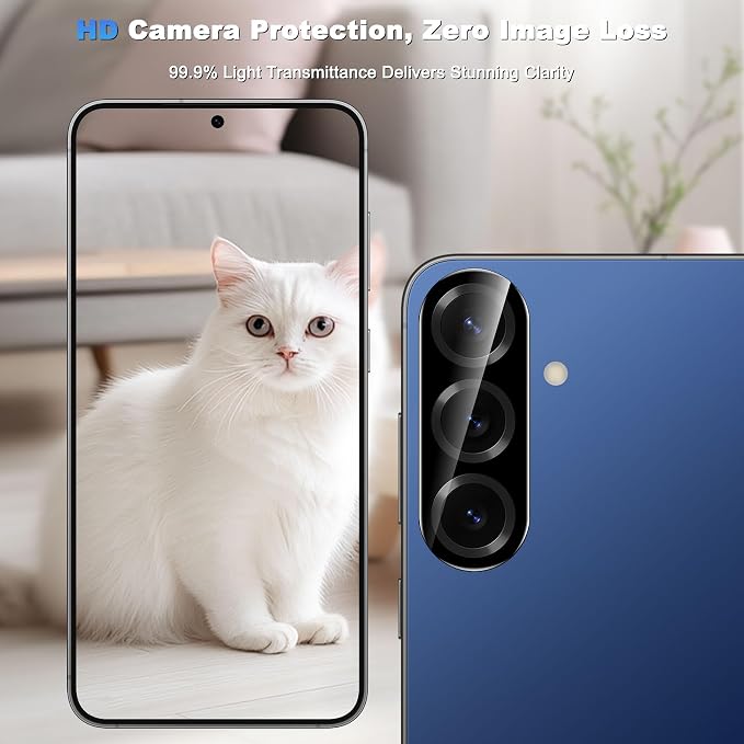 WHPXJY 2026 New Upgrade for 3 pack Samsung Galaxy S25 FE Camera Lens Protector-Tempered Glass Cover, 9H+ Shatterproof/Anti-scratch/Maintains Original Clarity/Easy to Install - Image 4