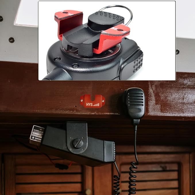HYS Universal Ham CB Radio and Mic Hanger Holder Mounting Kit with Screws | Compact single-side bracket — minimal dashboard footprint, lightweight yet rugged, fits car truck SUV taxi boat - Image 7