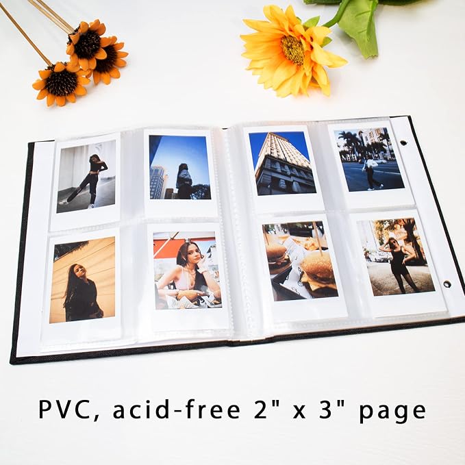 Mini Photo Album for Fujifilm Instax Mini Polaroid Snap, Linen Picture Book 2x3, Each Small Album Holds 208 Photos - Image 3