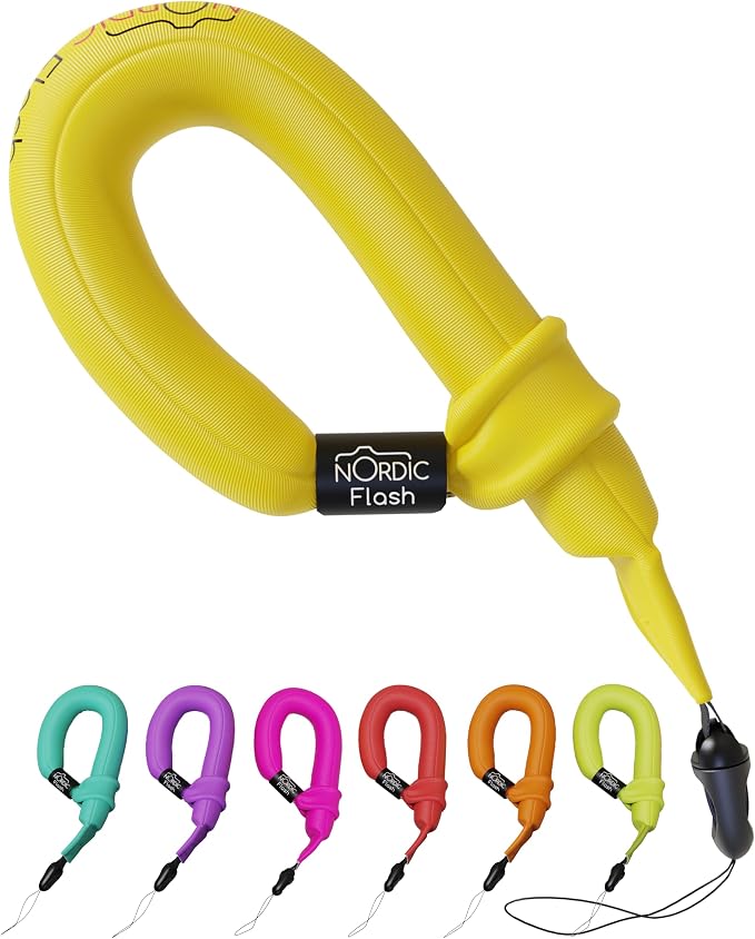 Nordic Flash Waterproof Phone & Camera Float Wrist Strap for Underwater | Waterproof Float Strap Compatible with GoPro Hero 13, Insta360 X4, DJI Action 5 Pro, iPhone, OM System TG-7 & Kodak WPZ2 by NordicFlash