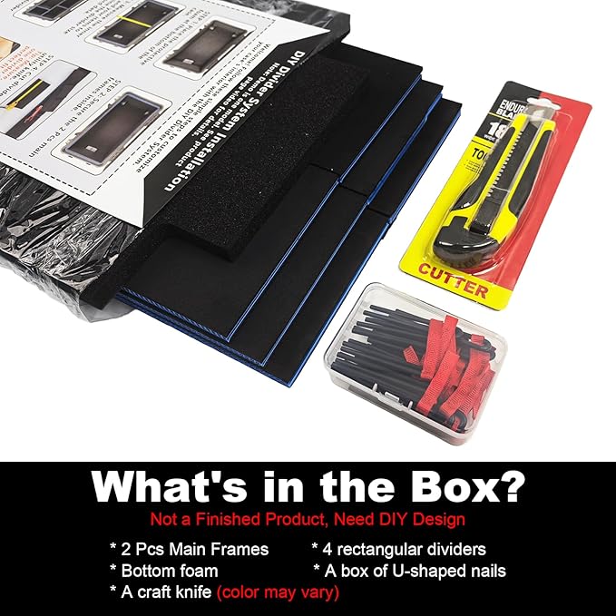 LAFENLIN UPGRADE DIY Divider System for Pelican 1510 Case, Customizable Organizer with U-Clips & Red Pull Tabs, Secure Foam Inserts for Tools, Camera, Medical, Tactical Gear (Case NOT Included) | Professional Divider with U-clips & Red Pull Tabs, Utili... - Image 2
