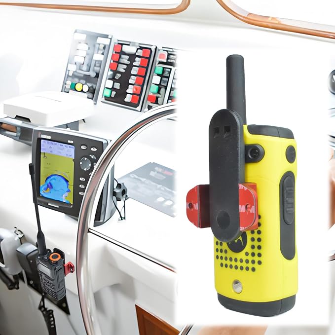 HYS Universal Ham CB Radio and Mic Hanger Holder Mounting Kit with Screws | Compact single-side bracket — minimal dashboard footprint, lightweight yet rugged, fits car truck SUV taxi boat - Image 5