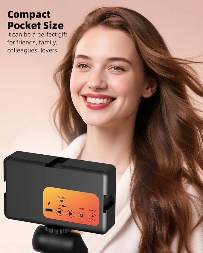 91 LED Portable Charger Selfie Light Video Conference Lighting | Clip & Camera Tripod Adapter, Rechargeable 2000mAh, CRI 96+, 4 Light Modes, For Phone iPhone Webcam Laptop Makeup - Image 6