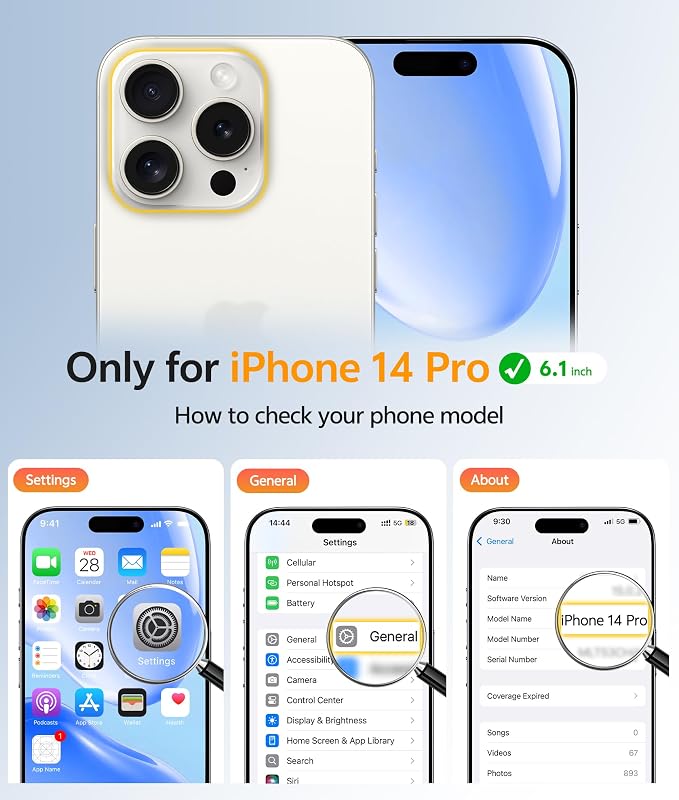 FNTCASE for iPhone 14 Pro Case, Compatible with Magsafe, Screen Protector | Full Camera Protection, Translucent Matte, 14FT Military Grade Drop Proof, Shockproof Protective Phone Cover, Light Blue - Image 2