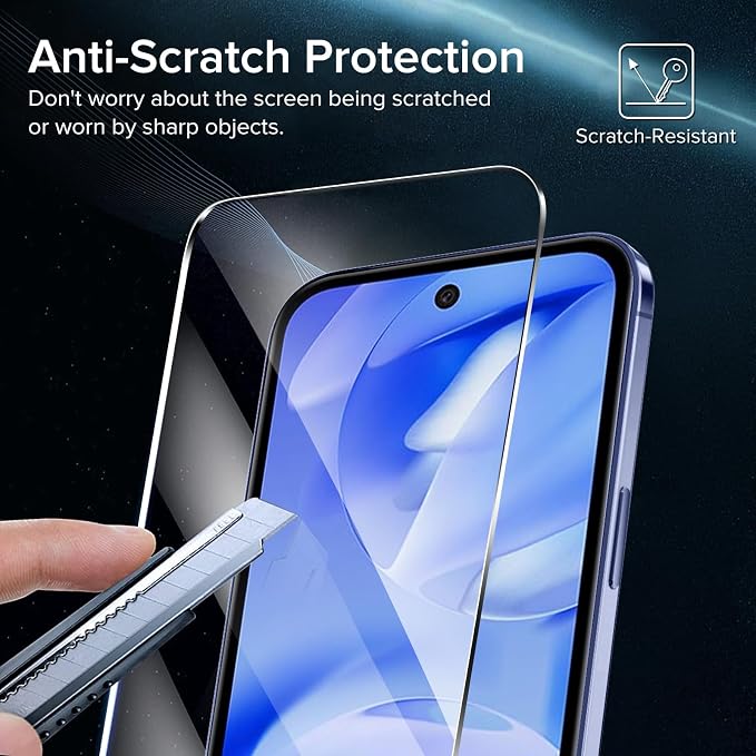 ivoler Screen Protector for Google Pixel 9a Tempered Glass 2-Pack | with [Easy Installation Frame], Anti-Scratch Case Friendly Clear HD Film for Pixel 9a 6.3 inch - Image 3