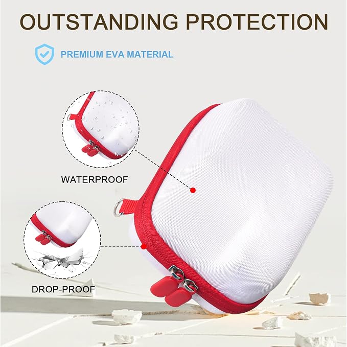 Camera Case for Polaroid Go/Go Gen2/3 Instant Print Camera, White | Hard Case for Polaroid Go, Travel Storage Bag, with 5 Go Magnetic Picture Frames, Handle Strap, Robust Protection, No Camera - Image 4