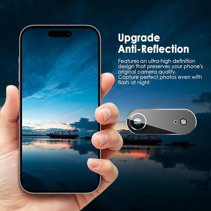FanTEK Camera Lens Protector Compatible with iPhone 17 Air, 9H Tempered Glass Camera Screen Cover, Ultra HD Clear Acrylic Full Coverage Guard, Case Friendly - Image 5