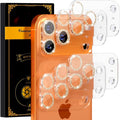 for 6 Pack iPhone 17 Pro Max Camera Lens Protectors, Glitter Gold | [Drop Protection] [Case Friendly] [Easy Installation] 9H Tempered Glass Camera Screen Protector Cover Accessories 6.9-inch by Beuxece