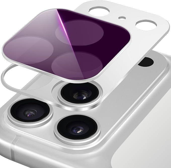 Suoman for iPhone 17 Pro Camera Lens Protector,Magnetic ND Filter Lens Film | Tempered Glass Lens Film,Strong Adsorption, HD Clear, All-in-one Metal Camera Cover,Sliver by Suoman