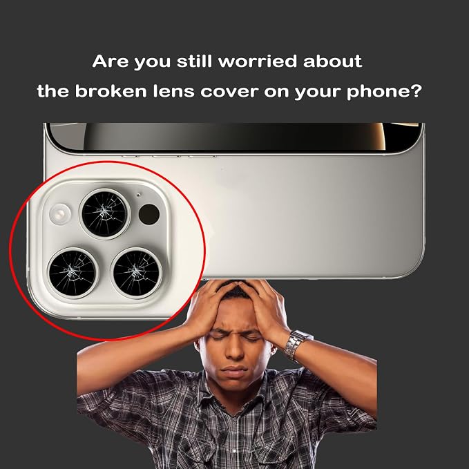 3pcs/Set Back Camera Lens Glass Replacement for iPhone 16 Pro/16 Pro Max Camera Lens Replacement with Pre-Installed Adhesive + Repair Tool Kit, Anti-Lens Scratch & Waterproof - Image 5