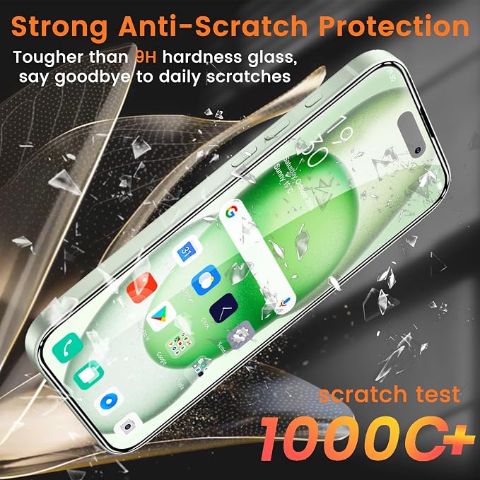Lesakit 4+4 Pack Privacy Screen Protector for iPhone 15 6.1-Inch with 4 Pack Camera Lens Protector, Anti Spy Tempered Glass Film 9H Hardness Case Friendly - Image 4