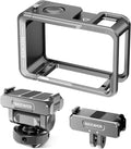 NEEWER Action Camera Cage Kit Compatible with DJI Osmo Action 5 Pro 4 3 DJI Mic, Protective Frame Accessories with Quick Release Cold Shoe Mount & Magnetic Mount Adapter, AC011+AC012+ AC014 by Neewer
