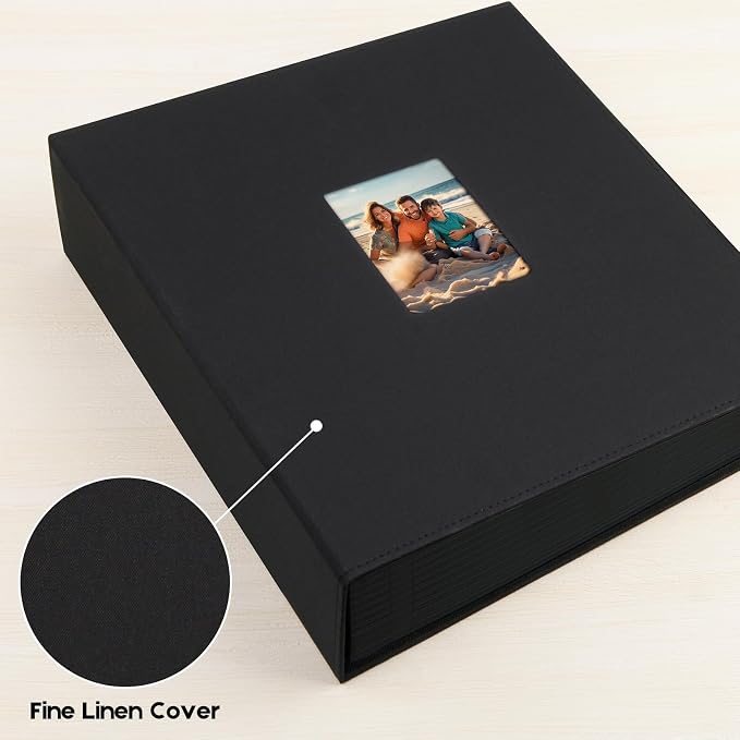Extra Large Capacity 4x6 Photo Album, Holds 1000 Photos, Black | Linen Hardcover, Horizontal & Vertical 4x6 Pockets, Removable Acid-Free Pages, Front Display Window, Family, Wedding & Travel - Image 6