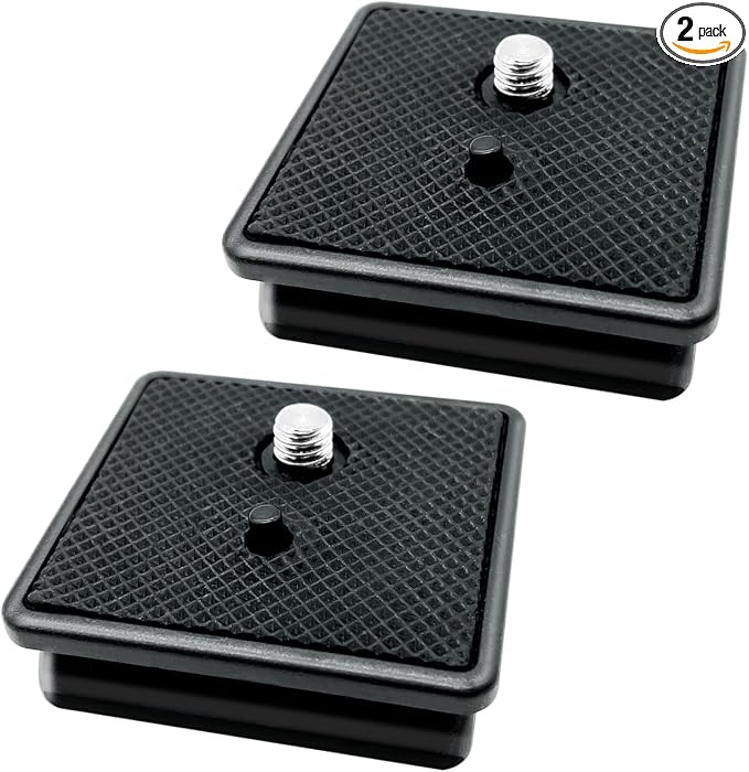 2 Pack 41mm Tripod Quick Release Plate Camera Mounting Adapter, QR Plate Camera Tripod Ball Head Parts Replacement Compatible with Sunpak Kalimar Zomei Tripod Mount 1 5/8’’ by IOUALEY