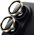 Korecase Samsung Galaxy S25 Edge Camera Lens Protector Gold | 9H Tempered Glass, Anti Scratch, Shockproof, Metal Ring by Korecase