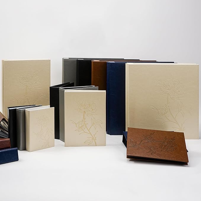 Vienrose 4x6 Photo Album Holds 800 Photos Vegan Leather Beige | Vertical horizontal pockets, Dark Blue, Large capacity, Family Wedding Baby Travel - Image 5