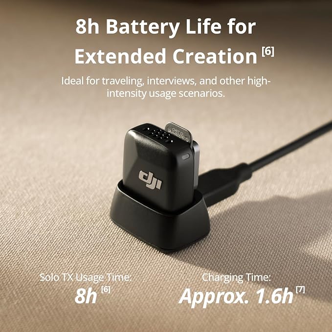 DJI Mic Mini Transmitter (Infinity Black), Ultralight, Detail-Rich Audio | DJI OsmoAudio, Noise Cancelling, Wireless Microphone for Camera/iPhone/Android, Vlog, Streaming - Image 4