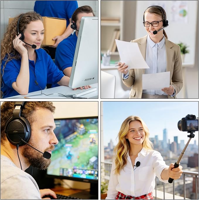 20pcs Headset Mic Foam Cover, Mini Microphone Windscreen Headsets Small Mic Covers for Office Call Center and Stage Pop Filter (Black) - Image 6