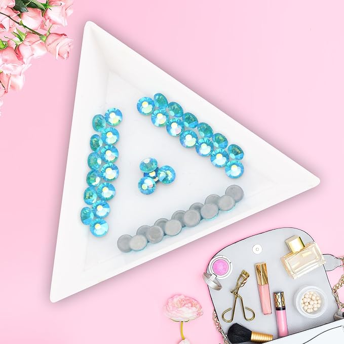 Jollin Hotfix Rhinestones Flatback Crystal Gems 4.8mm SS20, Aquamarine AB | 1440pcs Hot Fix Crystals Glass Rhinestones for Bedazzling, Crafting, Clothes, Shoes & Accessories DIY Decoration - Image 3
