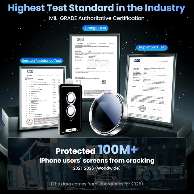 Uyiton for Samsung Galaxy Z Fold 8 Camera Lens Protector - Transparent | Military-Grade Sapphire Glass Rear Camera Screen Cover - Strong Adsorption Ultra HD Clear Lens Protector - Image 6