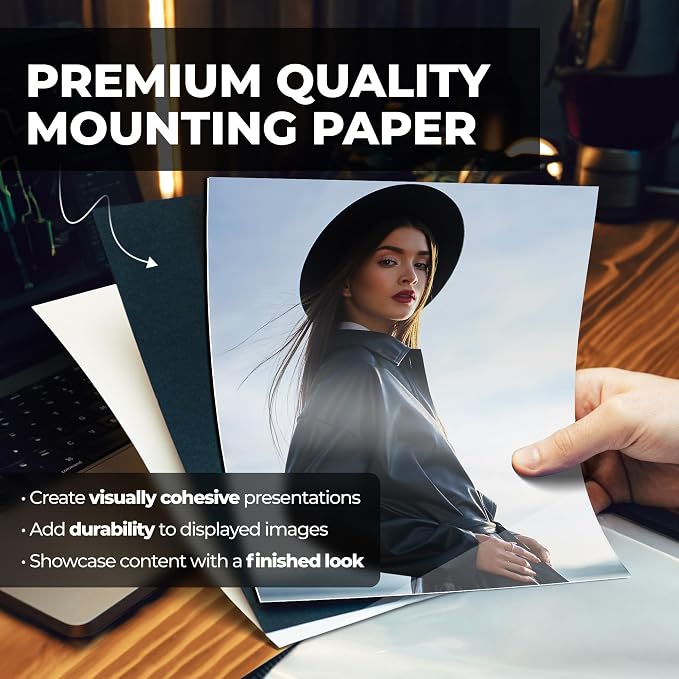 Dunwell 8x10 Photo Album & Art Portfolio Book, 24 Sleeves, Black | Displays 48 Pages, 24 Clear Sleeves, Black Mounting Paper, Organizer for 8x10 Photos - Image 2