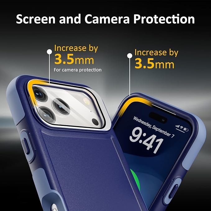 Follaroma Magnetic for iPhone 17 Pro Max Case with Camera Stand,Blue-Purple | Built-in Glass Camera Cover Stand,Compatible with MagSafe,Heavy Duty Shockproof Protective,Military-Grade Anti-DropDual Case - Image 7
