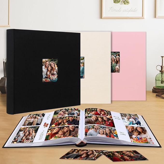 600 Pocket 4x6 Photo Album with Writing Space, Linen Cover, Black | Large Capacity, 4x6 Album Book, with Memo for Family, Wedding Baby, Travel Memories Graduation Pictures - Image 8