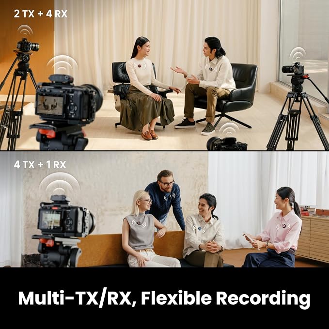 Insta360 Mic Pro (1 TX + 1 RX), Wireless Mini Lavalier Microphone for iPhone/Camera/Android, Video Recording, Bluetooth, Customizable E-Ink Display, 3-Mic Array, Available for Lightning Device - Image 7