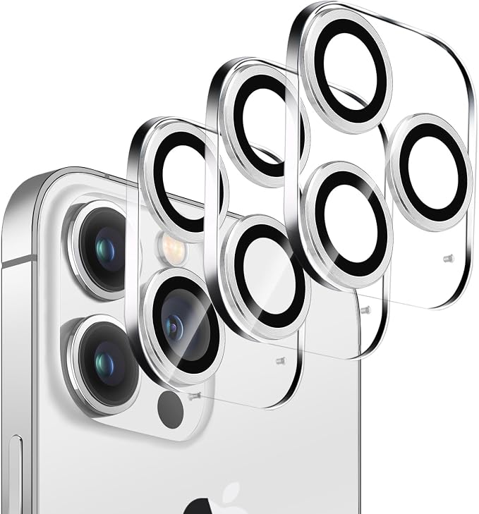 Dengduoduo 3 Pack Tempered Glass Camera Lens Protector for iPhone 14 Pro 6.1" & iPhone 14 Pro Max 6.7", Ultra HD, 9H Hardness, Anti-Scratch, Case Friendly, Easy to Install [No Affect on Night Shots] by Dengduoduo