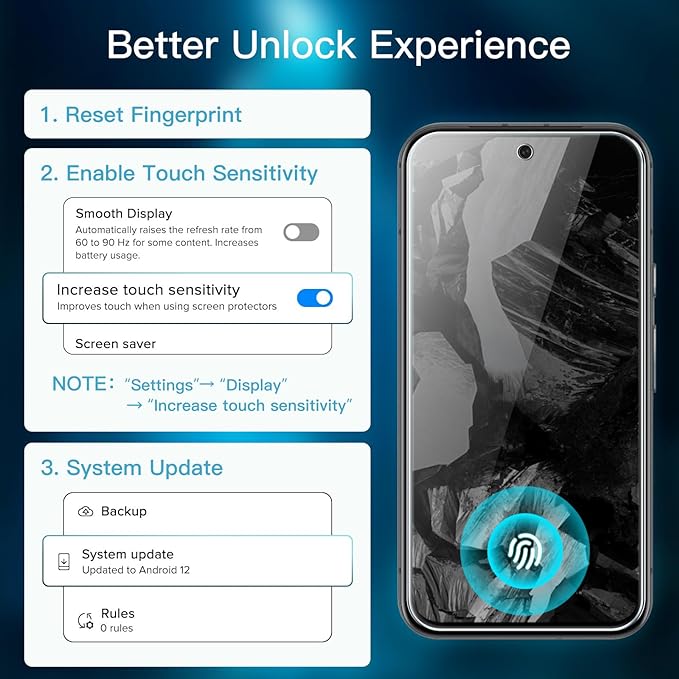 JETech Screen Protector for Google Pixel 8a, 2+2 Pack | with Camera Lens Protector, HD Clear Tempered Glass, Anti-Scratch Protection, Easy Installation Tool - Image 3