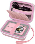 Comecase Digital Camera Case for Kodak PIXPRO FZ55/FZ45/ for CAMKORY, Pink | Hard Case for Lecran/ for VAHOIALD and More, Mesh Pocket&Wrist Strap, Compact for Travel, School and Daily Storage. Case only by COMECASE