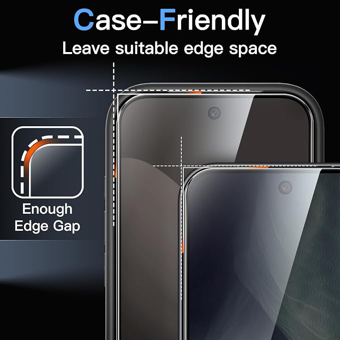 JETech Screen Protector with Lens Protector for Google Pixel 11, 2+2 Pack | 9H+ Shatterproof Tempered Glass, Easy Installation, Fingerprint Unlock Compatible, High Clarity, Anti-Fingerprint - Image 8