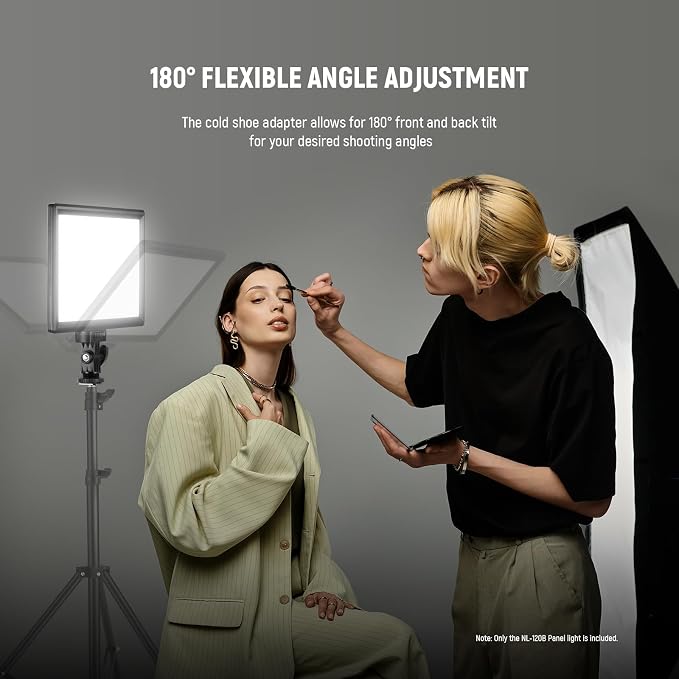 NEEWER Basics 9" LED Video Light Panel, 3200-5600K Edge Lit Dimmable Camera Soft Key Lighting, CRI95+ 800Lux 4000mAh Rechargeable for Video Recording Streaming Selfie Vlog Studio Photography, NL-120B - Image 7