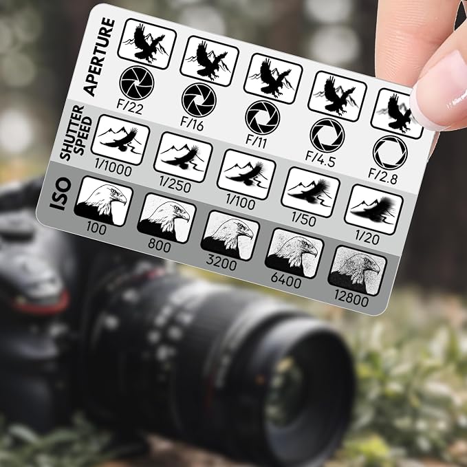 Photographer's Cheat Card (Aperture, Shutter Speed and ISO) - Manual Photography Cheat Sheet for Nikon, Canon and Sony Camera. - Image 2