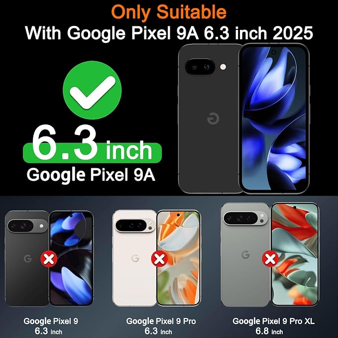 Milomdoi Privacy Screen Protector for Samsung Galaxy 9A | 3+3 Pack, 9H Tempered Glass, Camera Lens Protector, Military Grade Shatterproof, Easy Installation, No Bubbles - Image 2