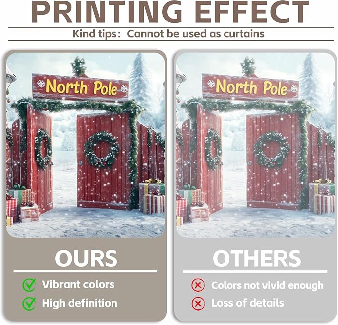Winter Forest Backdrop Christmas Scene Background Snowy Xmas Tree Snowman Party Decorations Banner Photography Props 12x10ft Vinyl - Image 3
