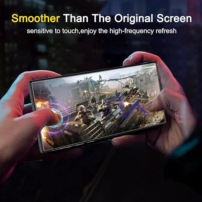 Ferilinso Screen Protector for Samsung Galaxy S24 Ultra, Tempered Glass | 3 Pack, 9H+ Military-Grade Shatterproof, HD Clear, Case Friendly, Easy Installation Bubble Free, with Camera Lens Protector - Image 3