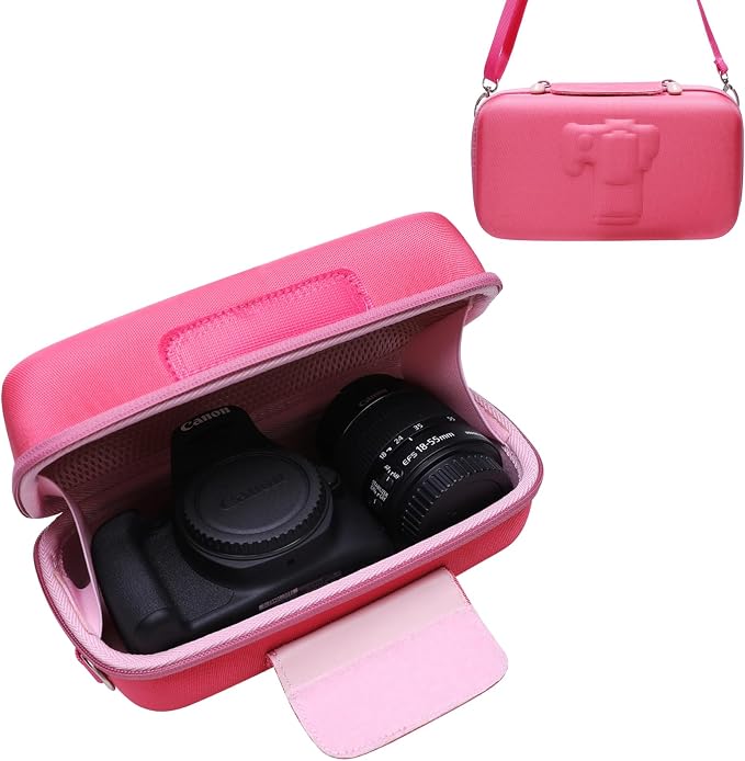 Case for Canon EOS Rebel T7/R50/R100 DSLR SLR Camera and 18-55mm Len Rosein | Hard Carrying Travel Case for Canon EOS Rebel T7/R50/R100/R50 V/T6/R8/R10/RP/SL3/R5/T100 DSLR SLR Camera and 18-55mm Len by LTGEM
